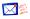 Tekening van email-icoon met Lees mij en 21 ongelezen mails